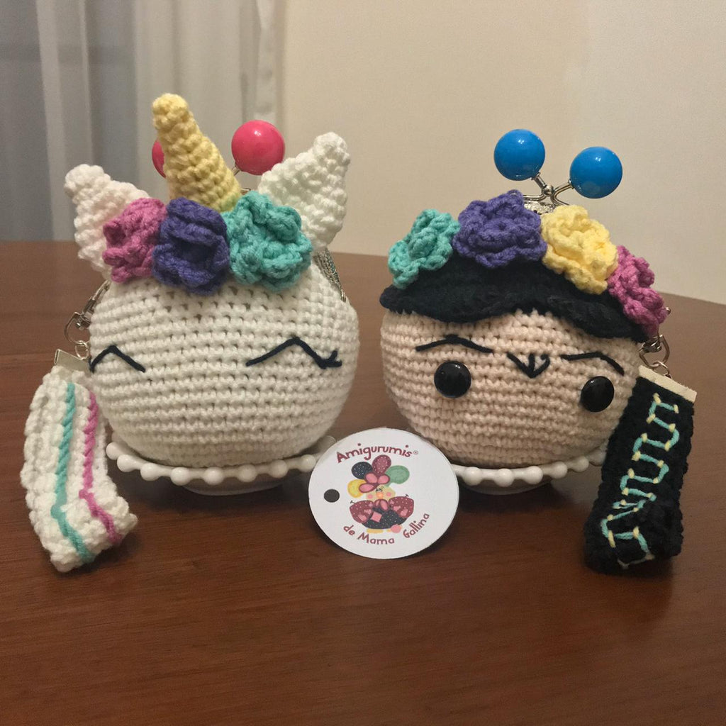 Monedero de unicornio tejido a crochet deals